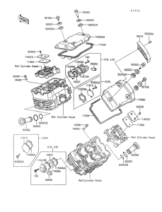 VN750 Крышка головки цилиндров