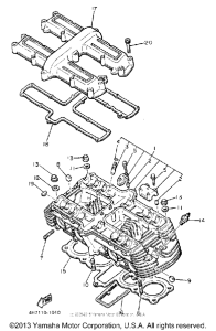 XJ650RJ Головка цилиндров