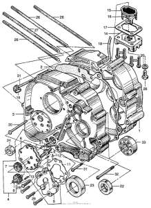 CT200 Crankcase + oil pump