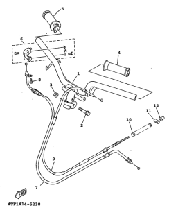 XC125 Manubrio . cable