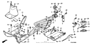 SH150I Floor panel + pillion step
