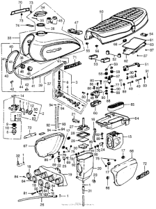 CB550 Fuel tank + air cleaner