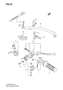 TF125 Рукоятка газа и тормоза