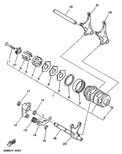 XV240 Shift cam. fork