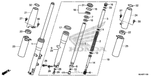 VT750C2B Front fork (1)