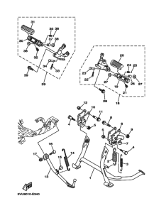 XP500 Support & repose pied
