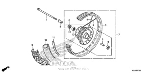 CRF80F Переднее колесо