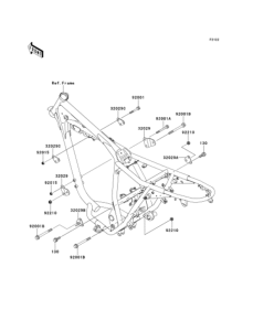 BJ250 Крепление двигателя