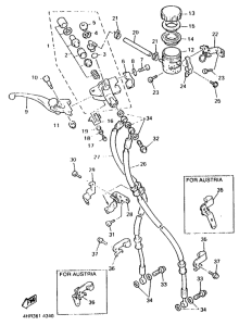 YZF750R Главный тормозной цилиндр
