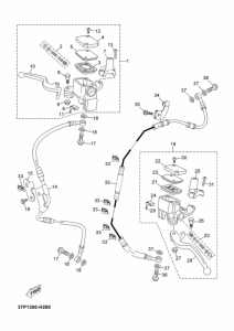 YP250R Главный тормозной цилиндр