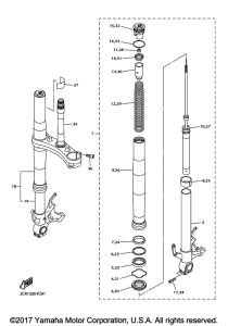 YZF-R1S Передняя вилка