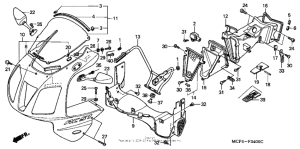 RVT1000R Верхний обтекатель