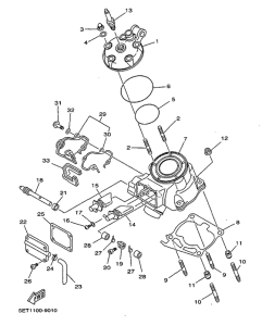 YZ125L Головка цилиндров
