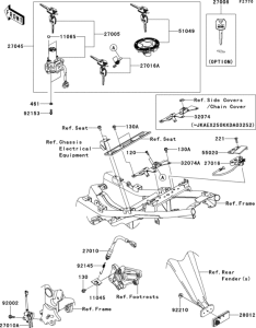 EX250 Замок зажигания