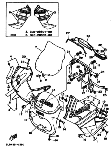 XTZ750 XTZ750B Cowling comp