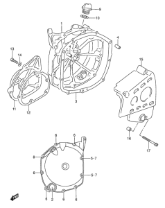 RF600 Crankcase cover ass`y  (v
