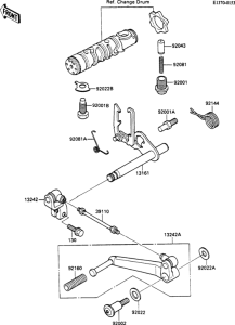 ZX600 Механизм переключения передач