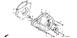 CB250 Крышка картера левая