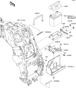 ZX1400 Короб для АКБ