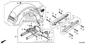 VT750C Rear fender (1)