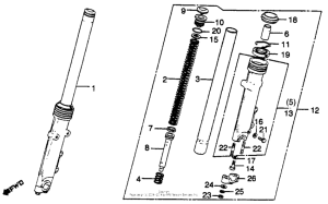 CB750 Cb750k / lfront fork 79-80