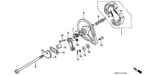 CRM50R Задний тормоз