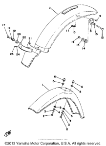 DT125C Front fender-rear fender