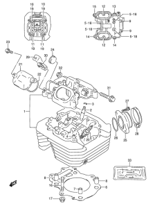 DR350 Головка цилиндров