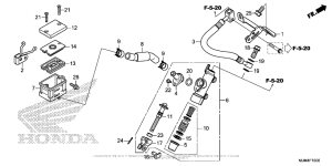 VFR800F Задний тормозной цилиндр