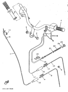 CW50 Steering handle. cable