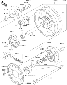 ZR1200 Заднее колесо и цепь