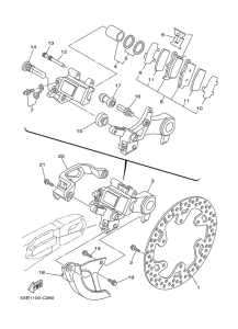 YZ250 Задний суппорт