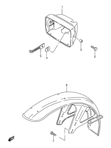 AX115 Headlamp housing - front fender