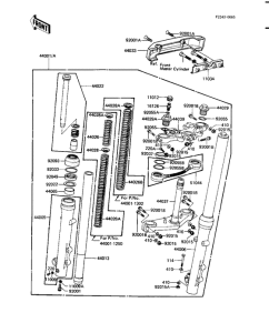 KZ1000 Вилка передней оси