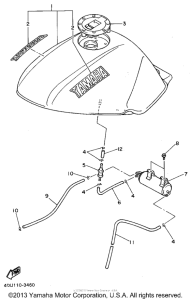 XJ600SGC Топливный бак