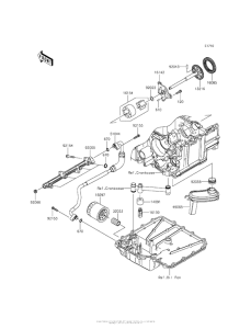 ZX1400 Масляный насос и фильтр