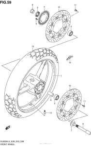 DL650 (ABS) Переднее колесо