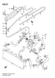 GSX650F (ABS) Радиатор hose