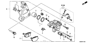 VTX1300C Задний суппорт