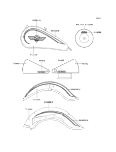 VN800 Decals(violet)(vn800-b7)