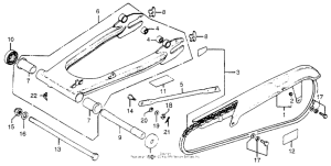CB750 Swingarm + chain case