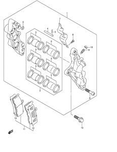 GSF1200S Передний суппорт