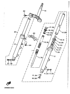 XJ600H (53KW) Передняя вилка