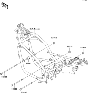 ER500 Рама ,крепежные детали