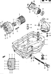 GSX750 Oil pump - oil filter