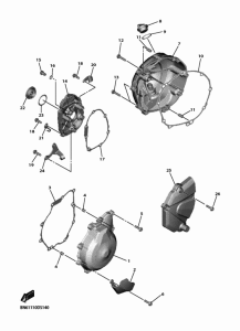 YZF600 Крышка картера двигателя