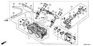 CB500X (ABS) Корпус Дросселя