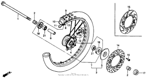 CR80R Переднее колесо