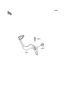 KMX50 Педаль тормоза