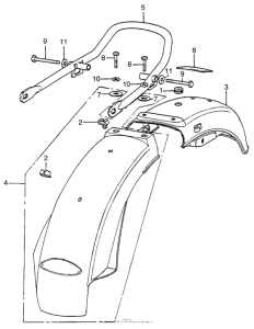 CB750 Задний бампер